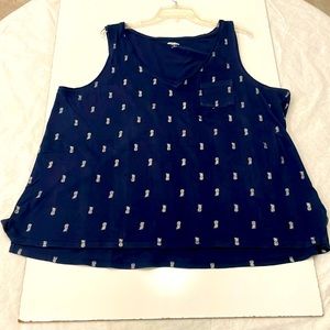 OLD NAVY Tank Top Pineapple Pattern, Size XXL
